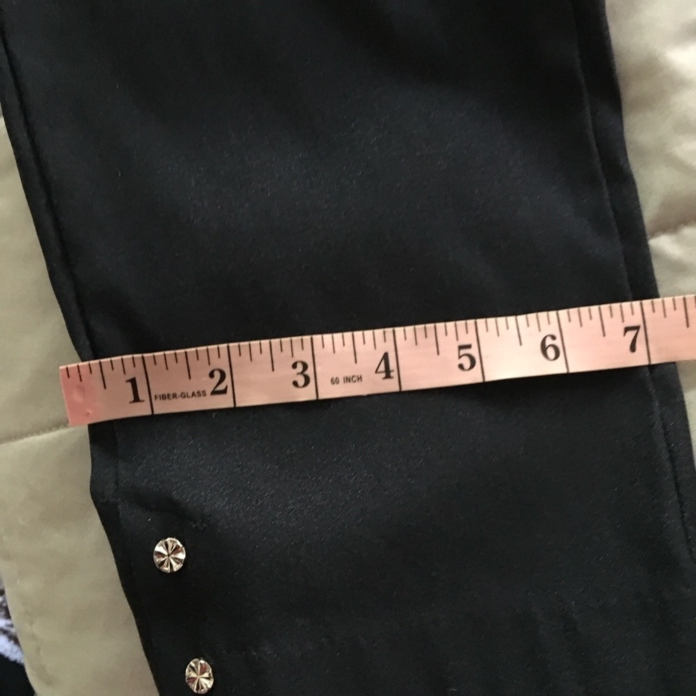 Jessica Riley Black High Waist Slim Cropped Pants Large - Picture 9 of 10